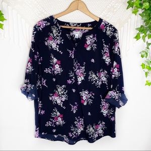 Croft & Barrow Floral Print Blouse size Large